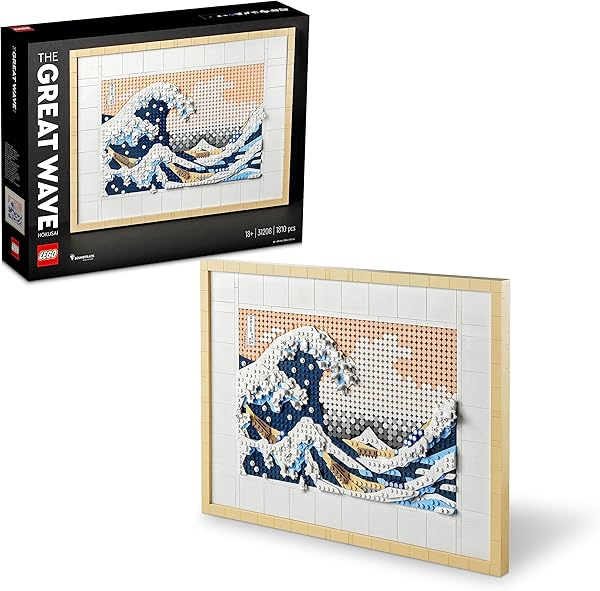 LEGO Icons Art Hokusai Büyük Dalga 31208 Sanatseverler ve Yetişkinler için Japon Tablo Yapım Seti (1810 Parça)