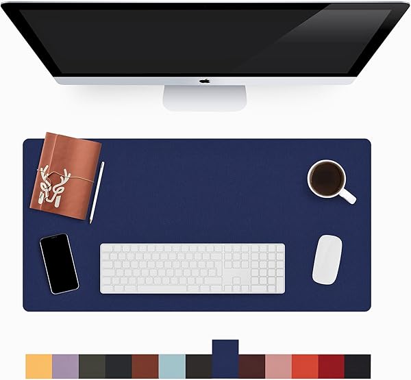 Modica® Lindos - Deri Mat, Masa Pedi, Büyük Mouse Pad, Ofis için Mat, Su Geçirmez Mat, Ofis ve Ev için Deri Pedi, Gaming Masa