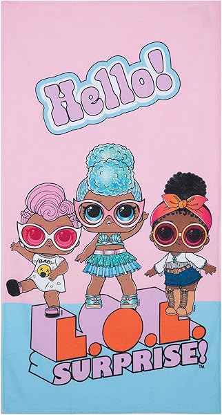 DeFacto Kız Çocuk Kız Çocuk L.O.L. Surprise Plaj Havlusu, Pembe, Standard