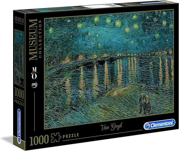 Clementoni - 1000 Parça Museum Collection Yetişkin Puzzle - Van Gogh "Starry Night Over the Rhone"
