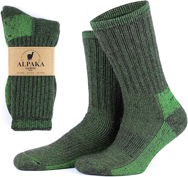 GoWith Alpaka Yünlü Termal Kalın Tam Havlulu Yıkamalı Yumuşak Doğal Kışlık Kadın Erkek Bot Çorabı 6005-6006