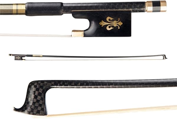 kajilai 4/4 Keman Keman Yay Karbon Fiber Yuvarlak Çubuk Abanoz Kurbağa Atkuyruğu Saç İyi Dengelenmiş