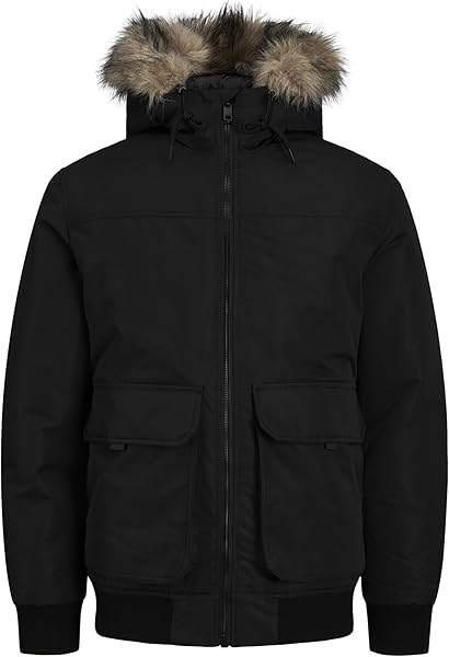 JACK & JONES JJCONSTRUCT FAUX FUR BOMBER Bomber Erkek