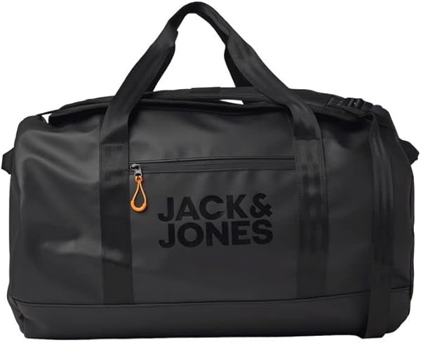 JACK & JONES Erkek JACLAB WEEKENDBAG Seyahat Çantası Siyah Tek Beden