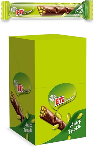 Eti Çikolata Antep Fıstıklı Sütlü Çikolata 17 g x 24 Adet