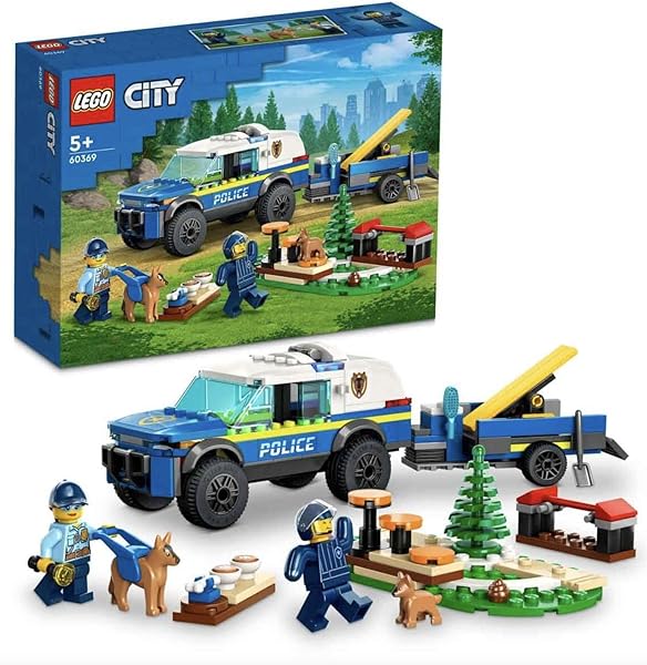 LEGO® City Mobil Polis Köpeği Eğitimi 60369-5 Yaş ve Üzeri Çocuklar için Oyuncak Yapım Seti (197 Parça)