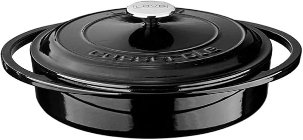 Lava Heritage Serisi - Çok Amaçlı Tencere, Yuvarlak, 28 cm, Siyah
