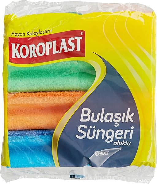 Koroplast Oluklu Bulaşik Süngeri 8'li (1 x 8 Adet)