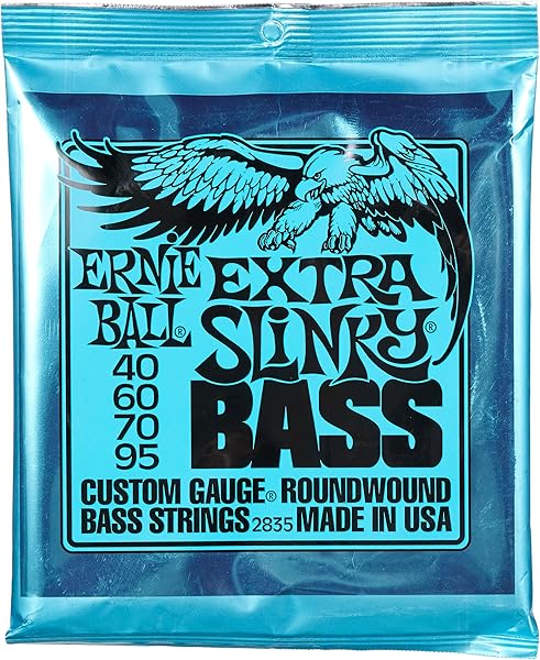 Ernie Ball Ekstra Slinky Nickel Woundlı Elektrik Bas Telleri, Ölçü 40-95