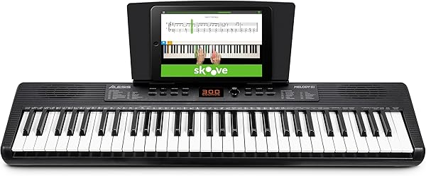 Alesis Melody 61 Başlangıç Seviyesi Piyano Klavye 61 Tuş, Hoparlör, Tablet/Nota Standı, 300 Ses ve Müzik Dersleri ile Birlikt