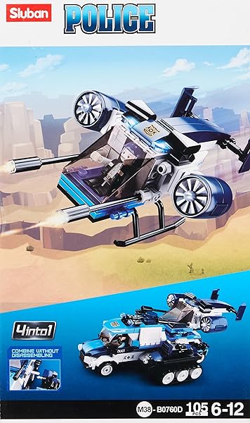 Sluban Polis Serisi - 4, Çok Renkli Yapım Seti, 105 Parça