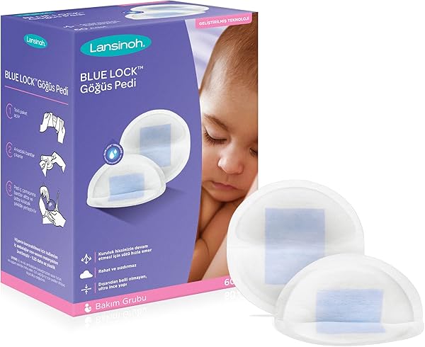 Lansinoh Blue Lock Göğüs Pedi (60 Adet)