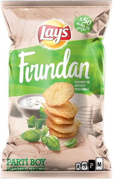 Lay’s Fırından Yoğurt ve Mevsim Yeşillikli Patates Çerezi Parti Boy 134 g