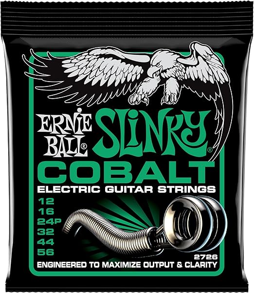 Ernie Ball Slinky Kobalt Elektro Gitar Telleri Bile Değil, Ölçü 12-56