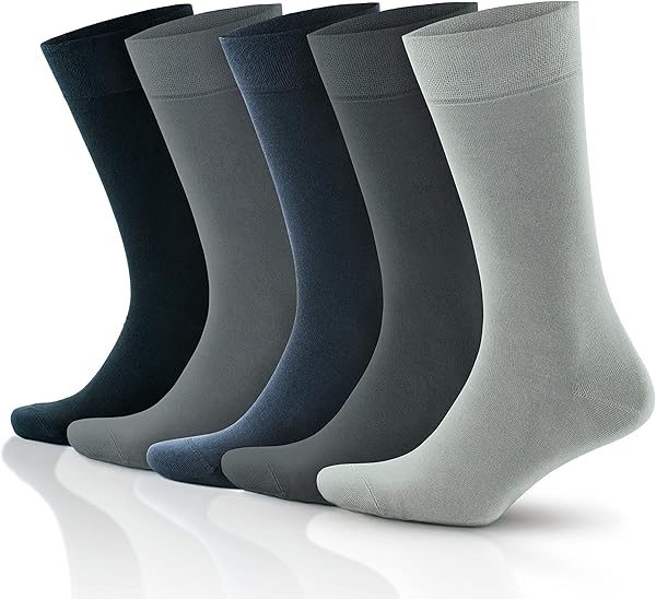 GoWith 5'li Bambu Likralı Dikişsiz 200 İğne Yıkamalı Esnek Sıkmayan Kaliteli Elegance Kutulu Siyah ve Renkli Erkek Çorabı 355