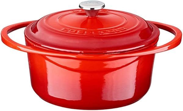 Lava Metal Heritage Serisi - Döküm Tencere, Yuvarlak, 20 cm, Kırmızı