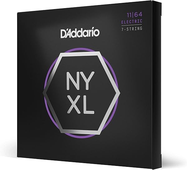 D'Addario Premium Saiten für 7-saitige E-Gitarre | HÖCHSTE QUALITÄT DER BELIEBTESTEN SAITENMARKE | NYXL1164 | "New York" Stah