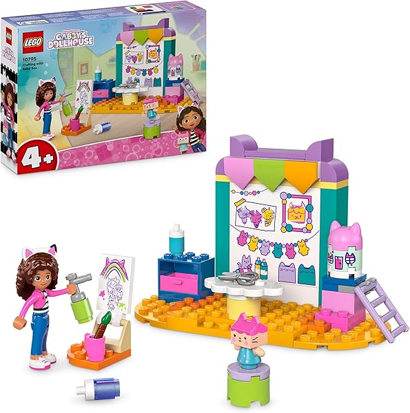 LEGO 4+ Gabby’s Dollhouse Karton Yavru Kedi ile El Sanatları 10795-4 Yaş ve Üzeri Çocuklar için Gabby Minifigürü İçeren Yarat
