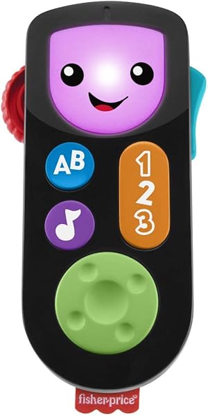 Fisher-Price Eğlen ve Öğren İzle ve Öğren Kumanda - çok dilli seri, eğitici içeriğiyle elektronik taklit oyuncağı, bebekler v