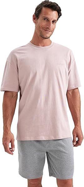 DeFacto Erkek Oversize Fit Bisiklet Yaka Tişört