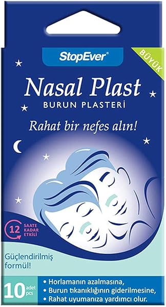 Stopever Nasal Plast Büyük Boy, Nefes Açıcı Bant (10 Adet)