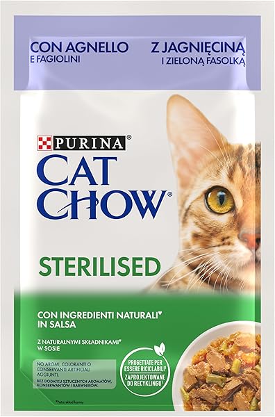 Purina Cat Chow Kuzu Etli Kısırlaştırılmış Yaş Kedi Maması 85gr
