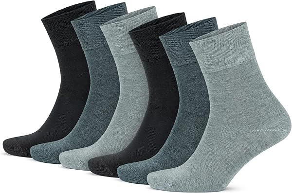 GoWith 6'lı Bambu Premium Siyah - Renkli Dikişsiz Kutulu Nefes Alabilir Klasik Erkek - Kadın Çorap 3560