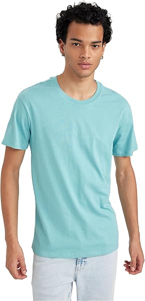 DeFacto Erkek Slim Fit Bisiklet Yaka Basic Tişört