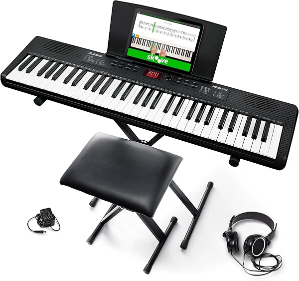 Alesis Melody 61 Başlangıç Seviyesi Piyano Klavye 61 Tuş, Hoparlör, Stand, Bank, Kulaklık, Tablet/Nota Standı, 300 Ses ve Müz
