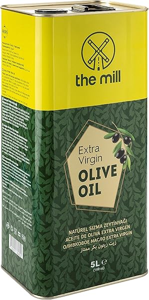 The Mill Natürel Sızma Zeytinyağı 5 L Teneke (4'lü Paket) - Soğuk Sıkım -%100 Doğal - Uluslararası Lezzet Enstitüsü 2023 Yılı