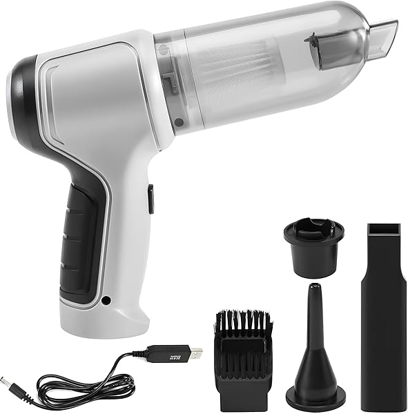 AEE® Şarjlı Araç Süpürgesi V2-120W 9000 pa 0,4 LT - Üfleme Özellikli - Mini El Süpürgesi Ofis Oto Klavye Kasa Vakumlama Şişir