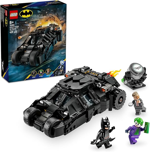 LEGO DC Batman: Batman Tumbler, Two-Face ve Joker’e Karşı 76303-8 Yaş ve Üzeri Çocuklar İçin Yaratıcı Oyuncak Yapım Seti, Doğ