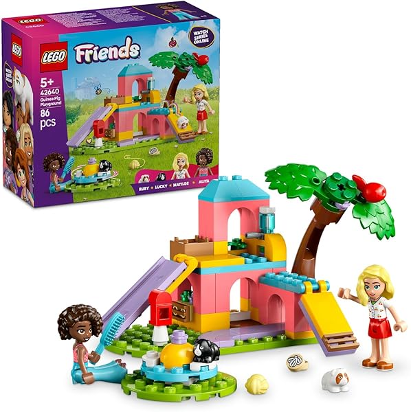 LEGO Friends Ginepig Oyun Parkı 42640-5 Yaş ve Üzeri Kız ve Erkek Çocukları için Yaratıcı Oyuncak Yapım Seti, Doğum Günü Hedi