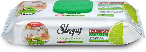 Sleepy Easy Clean Süper Yüzey Temizlik Mutfak Havlusu&Mendili Bergamot Yağlı 50 Yaprak