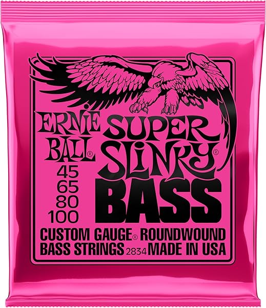 Ernie Ball Super Slinky Elektronik Bas Gitar Telleri, Kalınlık 45-100