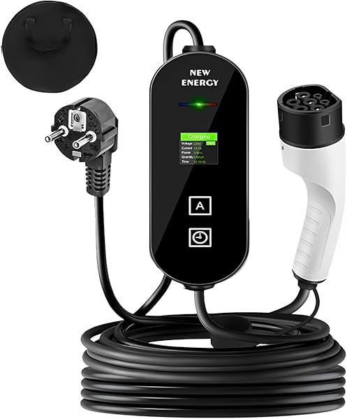 VUIUYOIES 10 Metre Araç Elektrikli Şarj Kablosu Tip 2 Taşınabilir Şarj Cihazı Elektrikli Araç Şarj Cihazı Araç Şarj Cihazı 3.