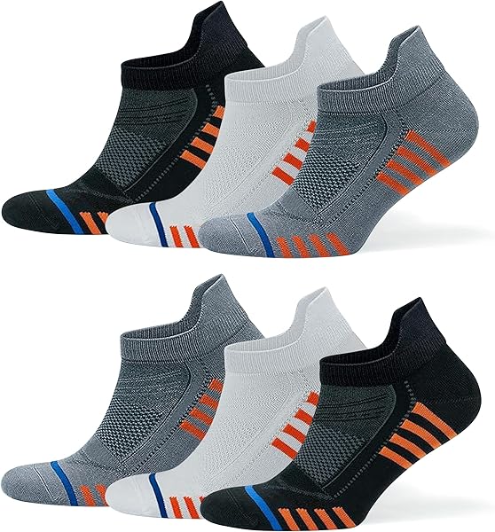 Anthony Jakson 6 Çift Kutulu Bambu Premium Bay - Bayan Spor Desenli Dikişsiz Spor Koşu ve Yürüyüş Çorabı Fabian