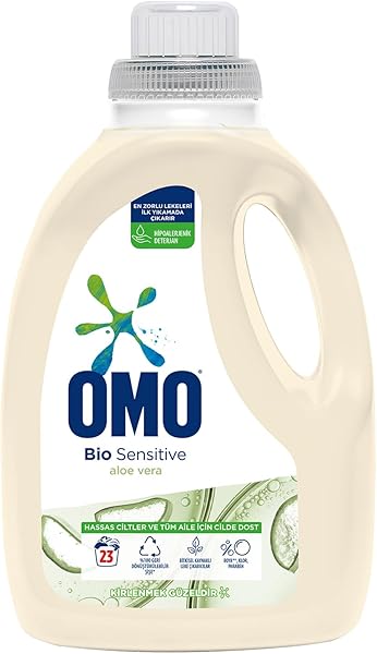 Omo Bio Sensitive Sıvı Deterjan Aloe Vera Özlü Hipoalerjenik 1500 ml
