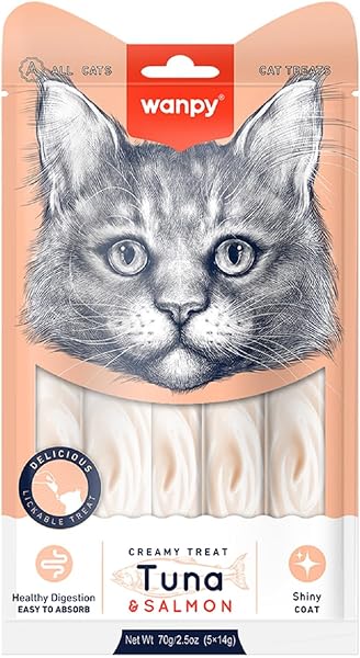 Wanpy Ton Balığı&Somon 5x14 gr Likit Kedi Ödülü