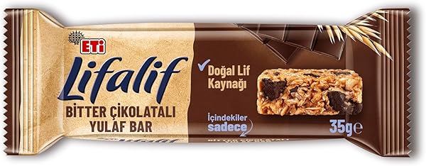 Eti Lifalif Bitter Çikolatalı Yulaf Bar 35 g x 16 Adet