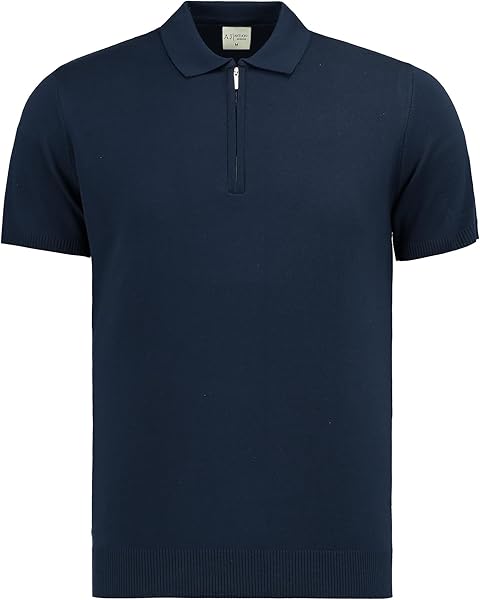 Anthony Jackson Erkek Fit Fermuarlı Triko Polo Tişört Stefano