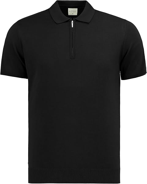 Anthony Jackson Erkek Fit Fermuarlı Triko Polo Tişört Stefano