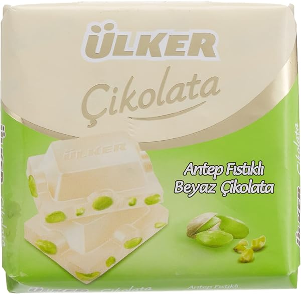 Ülker Ülker Kare Çikolata Beyaz Antepfıstıklı 65G