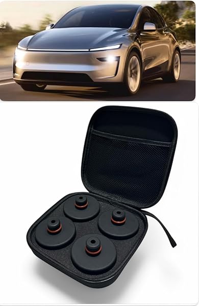 Li Parts Tesla Yeni Model Y Juniper Premium Lift Takozu Güçlendirilmiş Versiyon, Doğal Kauçuk, Premium 4 Adet Takoz