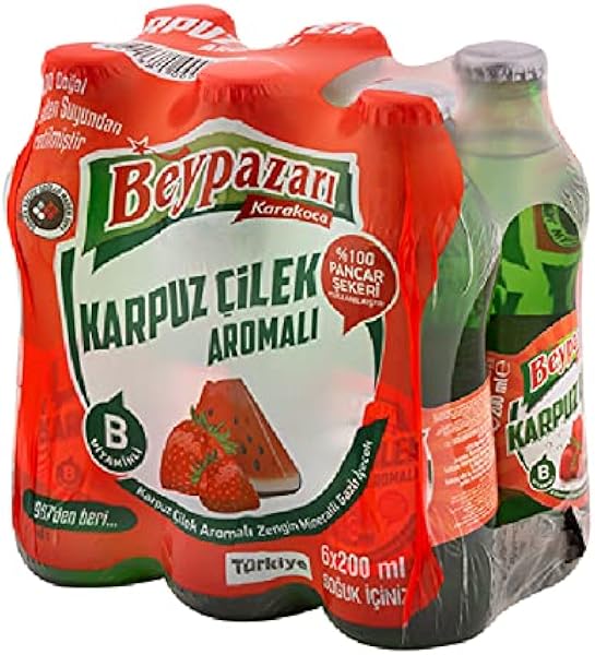 Beypazarı Karpuz - Çilek Aromalı Maden Suyu (6x200ml)