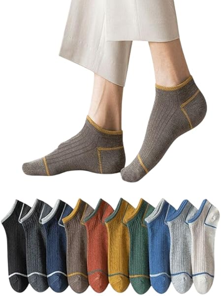 10'lu Erkek Çemberli Renkli Patik Ekonomik Paket Kısa Spor Sneakers Çorap