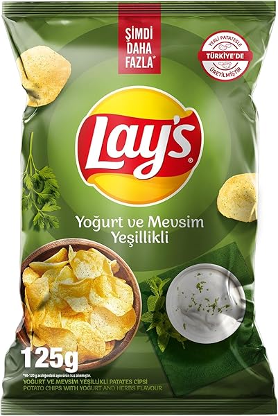 Lay’s Yoğurt ve Mevsim Yeşillikli Patates Cipsi Süper Boy 125 g