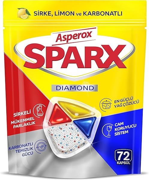 Asperox Sparx Diamond Bulaşık Makinesi Kapsülü 72 Adet