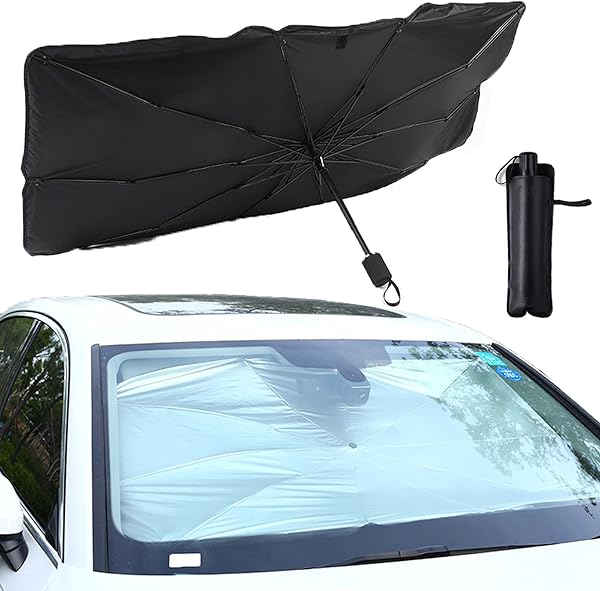 HIWIND Araba Ön Cam Güneşliği Yüksek Kaliteli Araba Şemsiyesi Güneşlik UV Blok Araba Ön Camı Tam Kapak ve Katlanabilir Güneşl