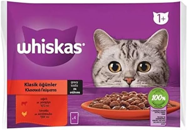 Whiskas Pouch Sos İçinde Sığırlı Ve Tavuklu Yetişkin Kedi Konservesi 4 Adet 85 Gr